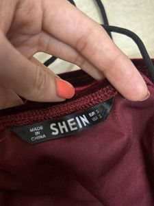Burgundy Crop Top