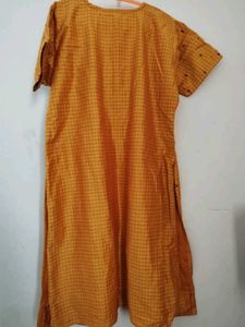 Embroidered Mustard Top