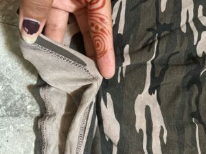 Camouflage Long Sleeve Fitted Crop Top