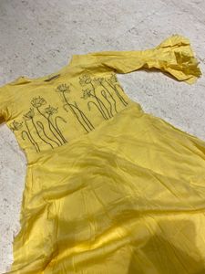 butter yellow indian dress