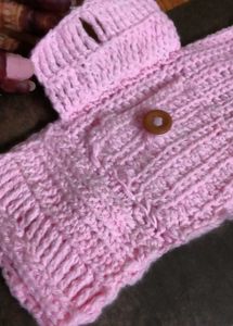 Handmade Crocheted Pink Pouch