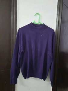 crocodile Purple Mock Neck Sweater size M