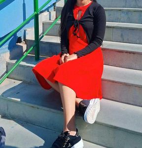 Red Flare Dress