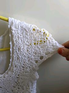 White Knitted Top