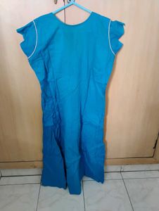 Blue A Line Kurtha
