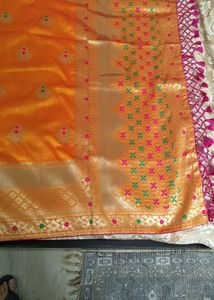 Rose And Mustard Coloured Saree