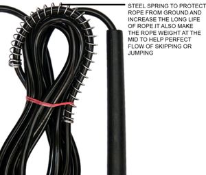 New Black Skipping Rope With SPRING