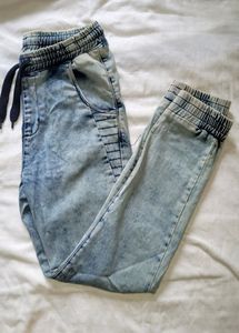 Ajio Denim Jeans Joggers Size 28