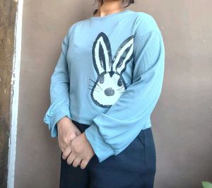 Cute Bunny Graphic Sweatshirt