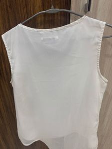 White Embroidered Tank Top