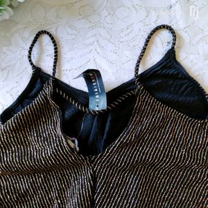 Black Golden Glittery Top 🖤✨