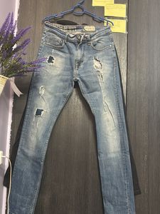 Damaged Blue Being Human Jeans