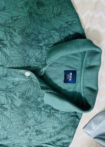 Green Floral Polo Shirt