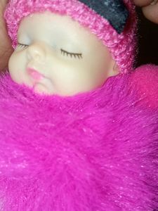 Pink And White Doll Keychainy💞
