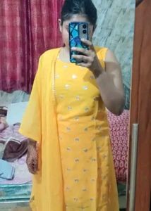 Yellow Embroidered Salwar Suit