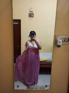Pink Silk Nighty