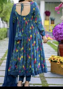 Blue Anarkali Set 💗