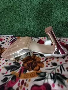Women&#39;s Golden Block Heels