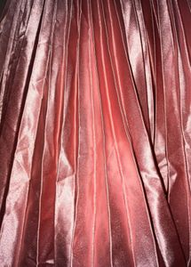 Pleated Pink Satin Skirt