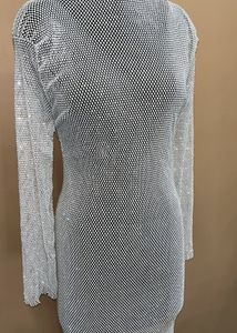 Heavy Fishnet Dress With Full Stone Work