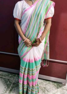 New Begumpuri Saree (White 🤍)