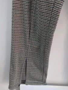 Houndstooth Split Hem Pants