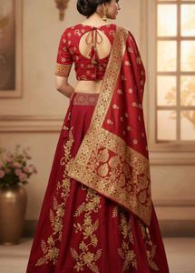 Red Embroidered Lehenga Choli