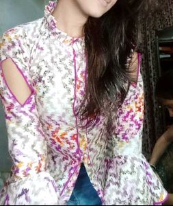 Long Front Open Shrug And Kurta
