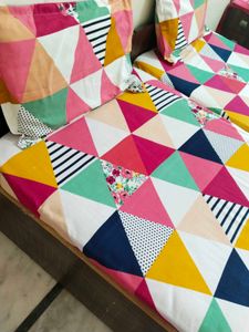 Combo Of 2 Single Bed BedSheets With Pillow Covers