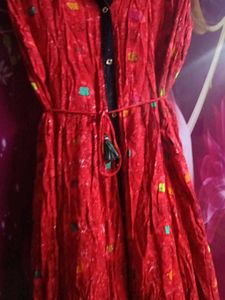 Red Printed Dress