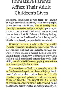 Adult Children Of Emotionally Immature Parents