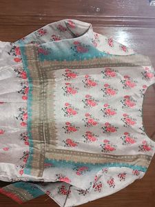 Floral Print Anarkali Dress