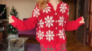 Red Snowflake Cardigan