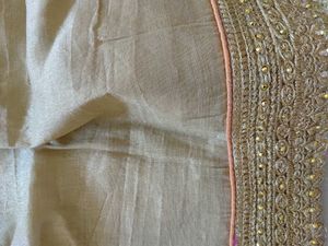 Unstiched Gold Blouse Cloth