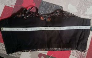 Floral Bell Sleeve Black Lehenga With Shrug