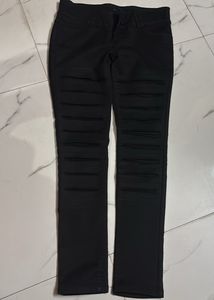 Black Ripped Detail Pants
