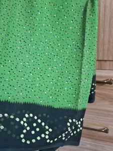 Green Bandhani Saree