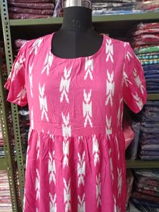 Pink Tiered Midi Dress