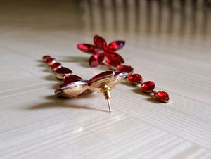 Fancy Red Earrings