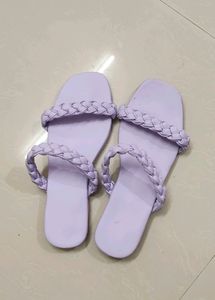 Women Lavender Flats For Daily And Office Wear