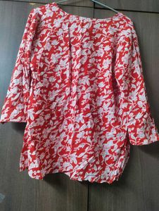 Red Cotton Co-ord Set