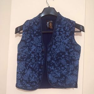 Floral Blue Vest