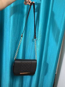 Black Sling Bag (with golden chain)
