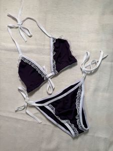 Halter neck bikini set.