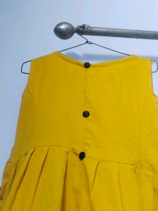 Yellow Sleeveless Button-Down Dress