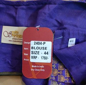 Purple Brocade Blouse