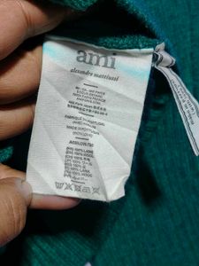 Ami Paris Green Cardigan