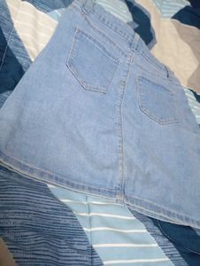 Distressed Denim Mini Skirt