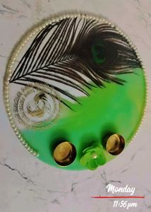 Decorative Resin Krishna Pooja Thali
