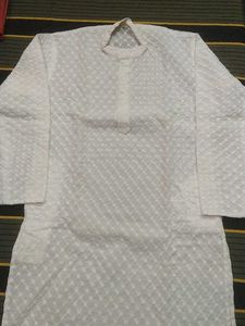 White Embroidered Kurta